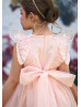 Pleated Organza Butterfly Wings Flower Girl Dress